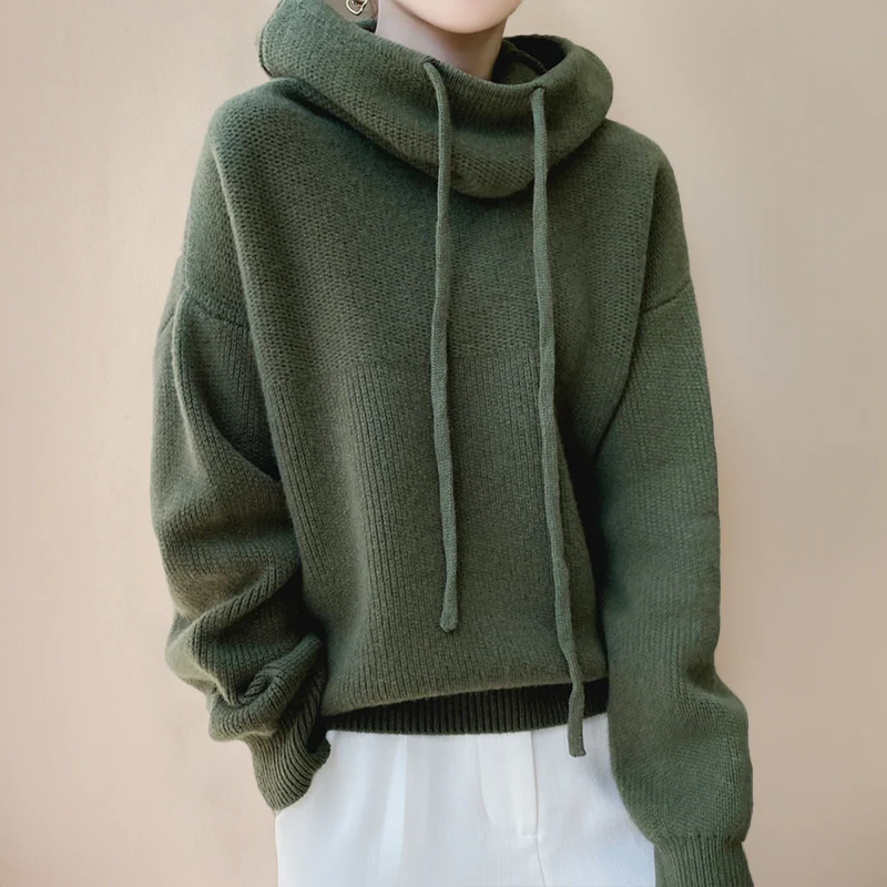 Soft Merino Wool Women's Turtleneck Sweater