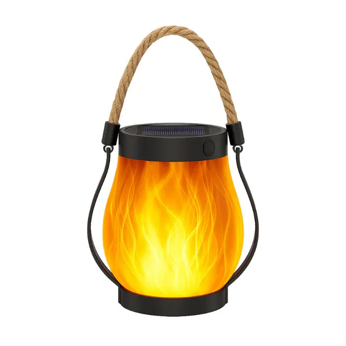 Warm Outdoor Solar Flame Light