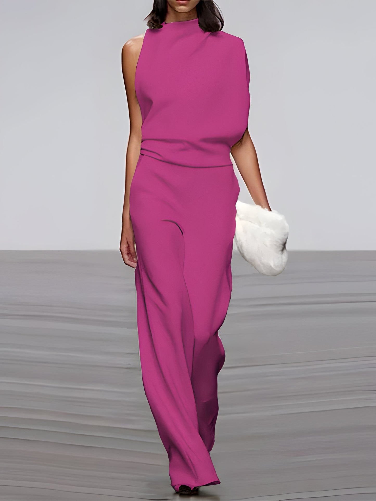 Women's Sleeveless Wide Leg Jumpsuit
