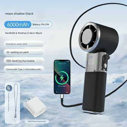Portable Rechargeable Power Bank Fan