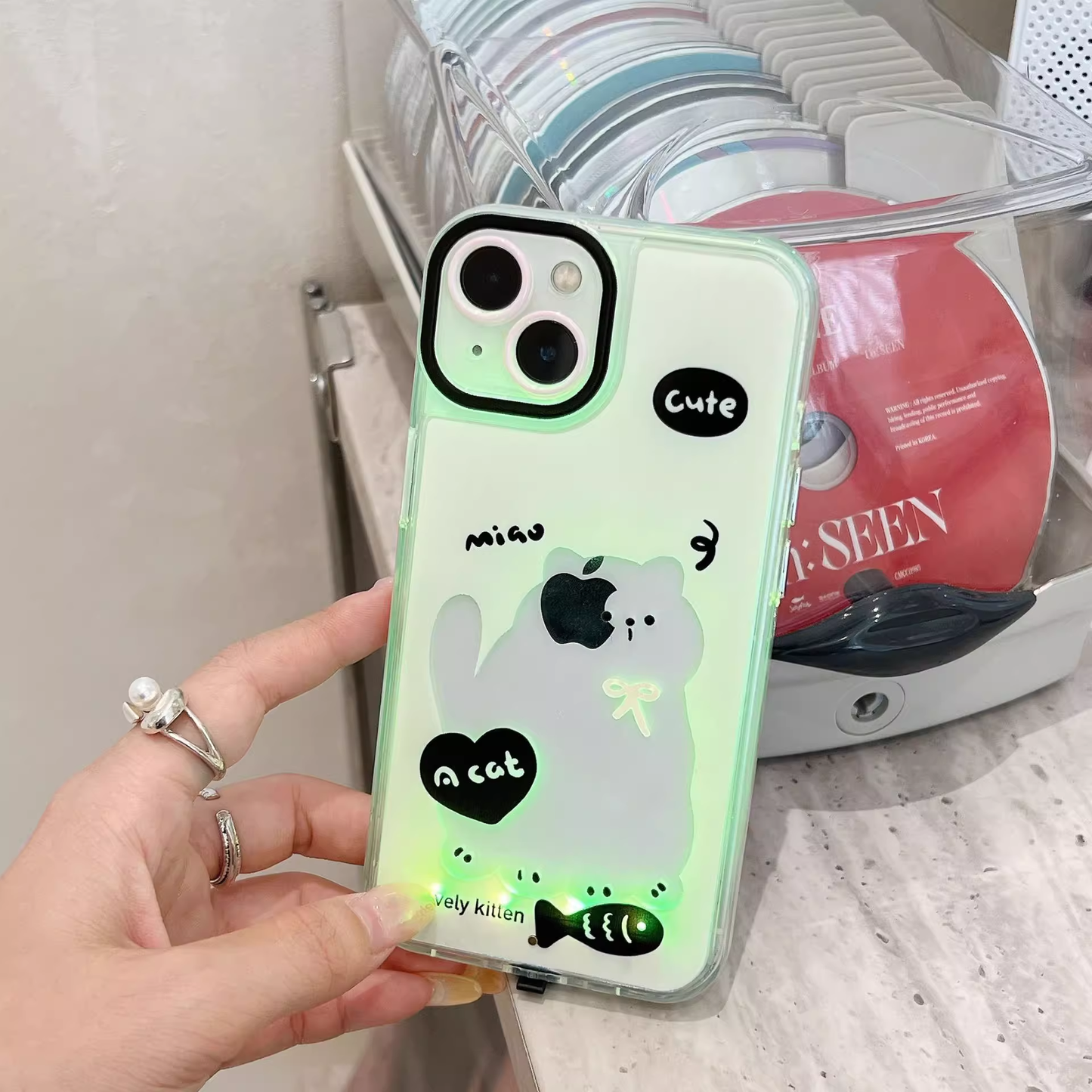 Fun Glow Cat Phone Cover - Halri