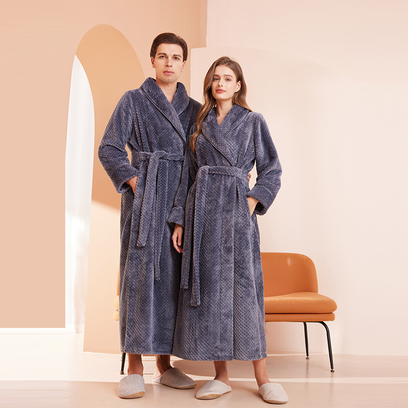 Cozy Plush Bathrobes for Couples - Warm Winter Pajama Sets - Halri