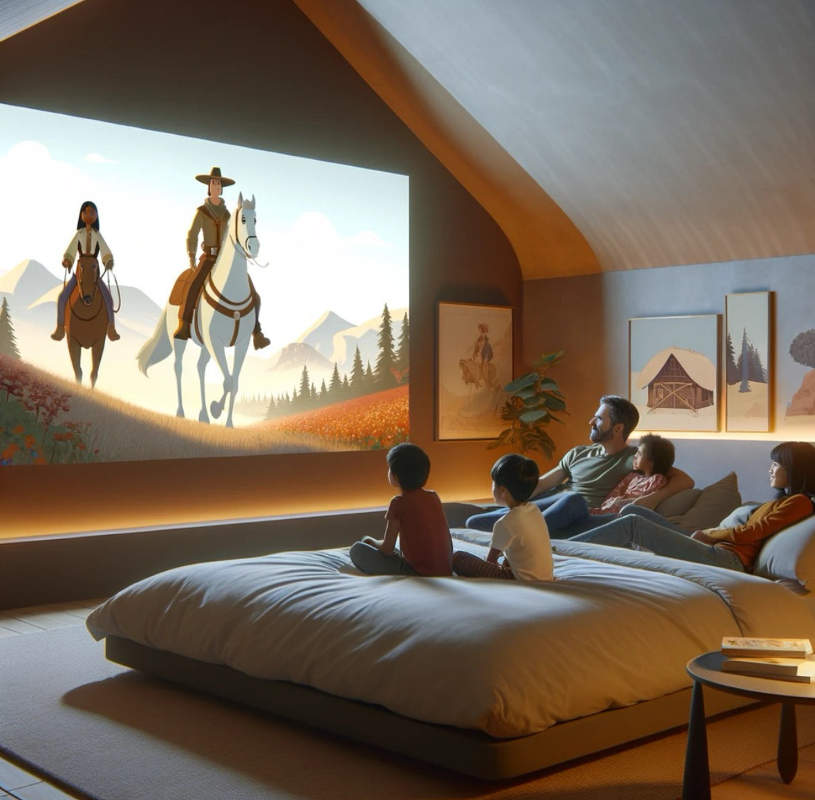 Compact Portable Home Theater Projector