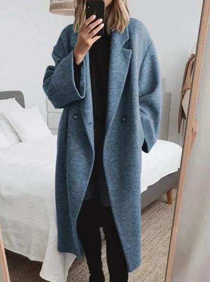 Luxurious Women's Long Cashmere Trench Coat