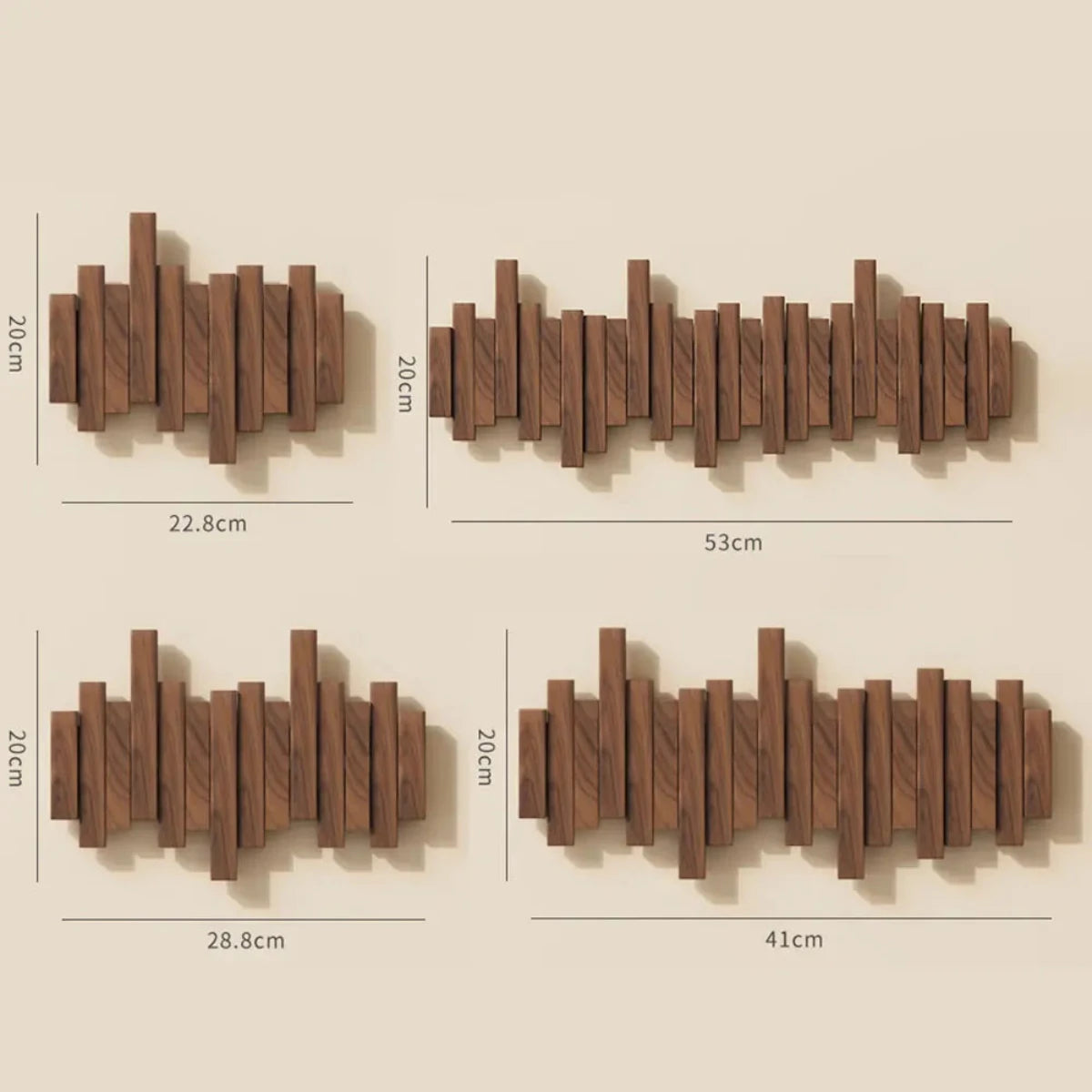 Classic Wood Wall Closet with Piano Key Design - Halri