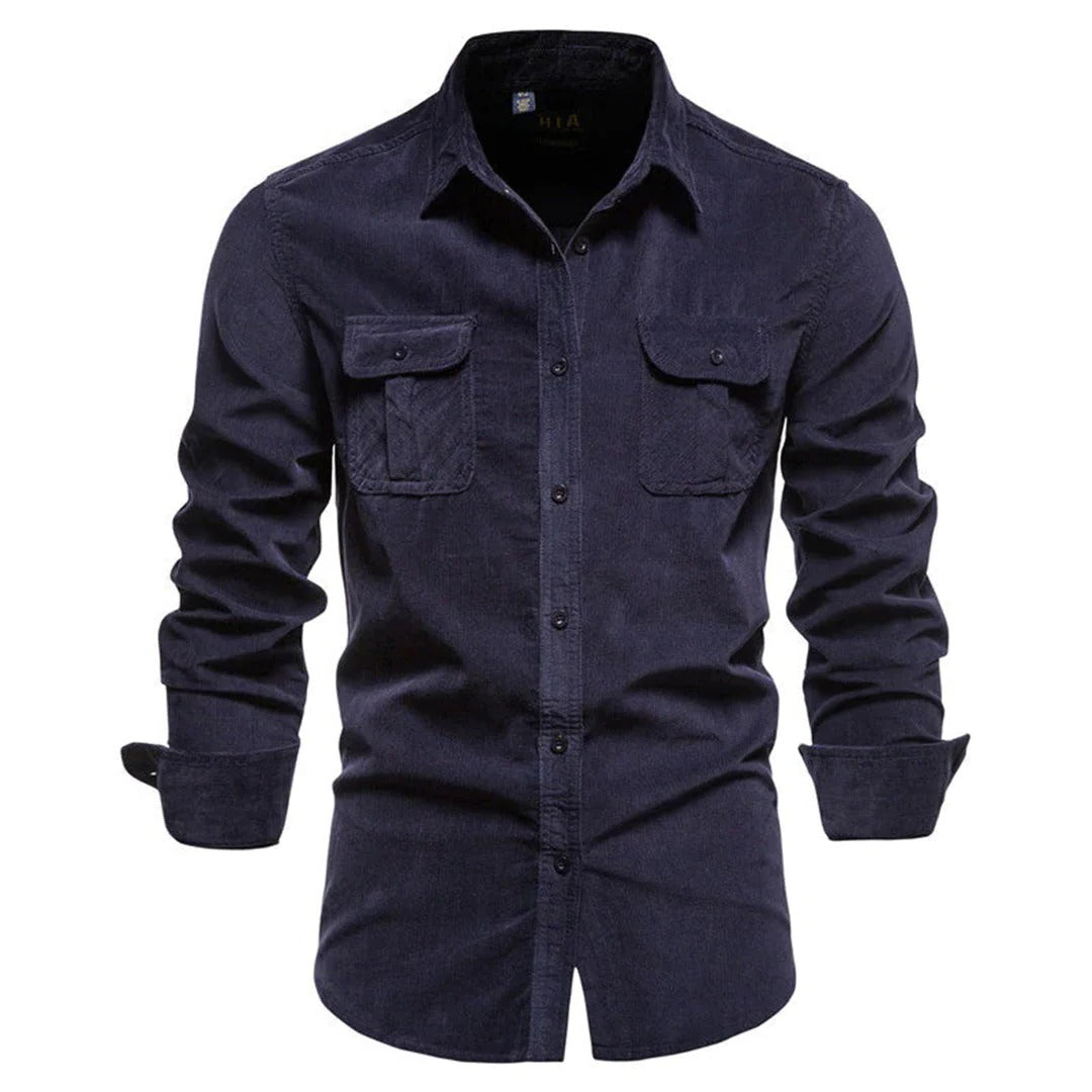 Rugged Textured Button Down Shirt