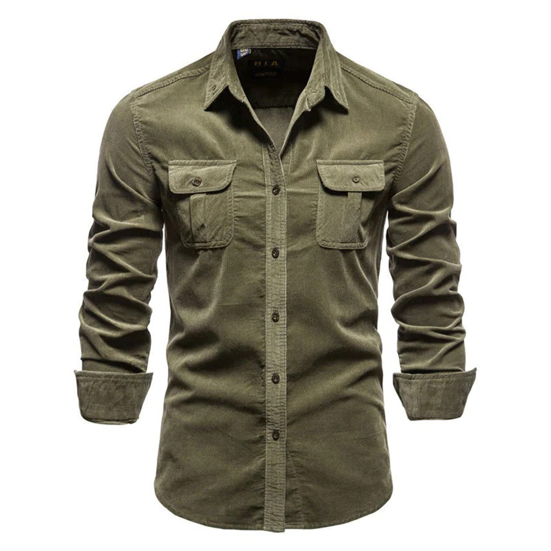 Rugged Textured Button Down Shirt