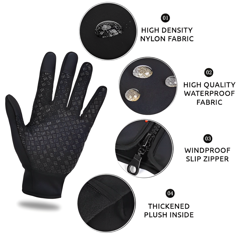 Cold Weather Insulated Ski Gloves