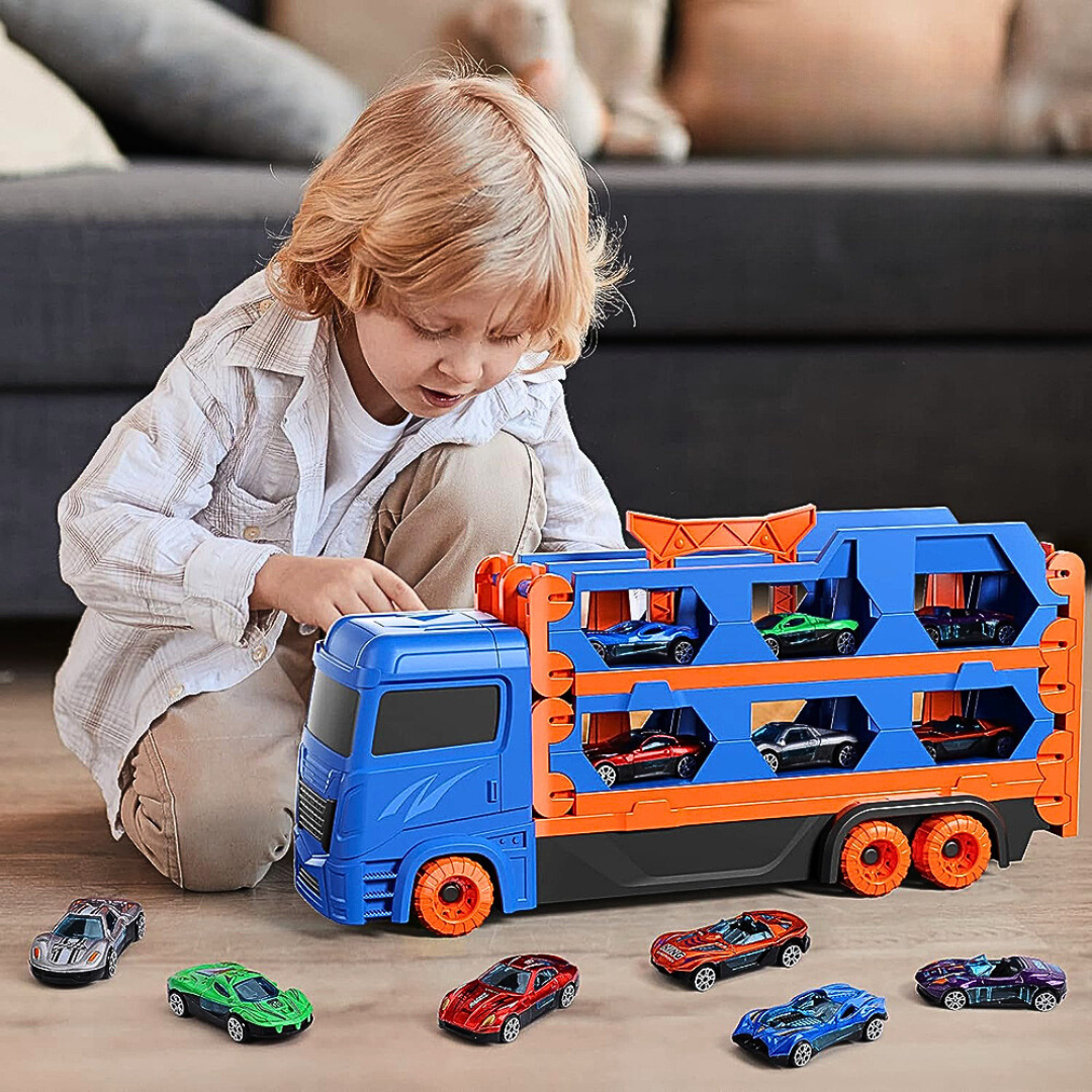 Fun Die-Cast Truck Playset with Racing Track - Halri