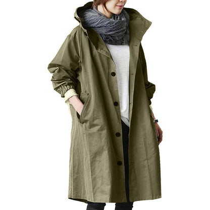 Ladies Waterproof Full Length Trench Coat - Halri