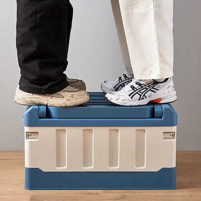 Large Foldable Storage Chest Box with Lid and Bench