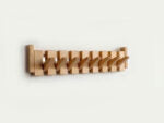Rustic Wood Coat Rack with Strong Folding Hooks