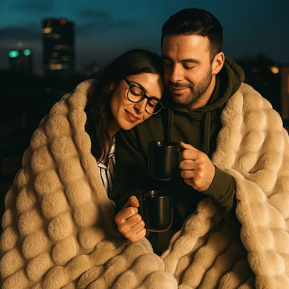 Cozy Plush Throw Blanket with Classic Style