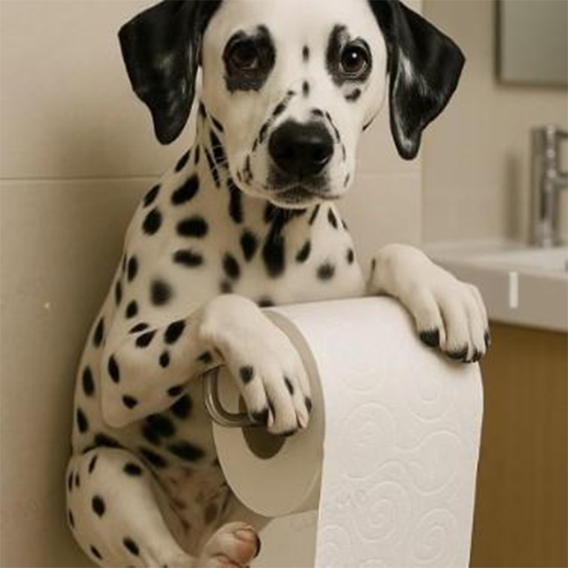 Fun Dog Paper Holder for Bathroom Decoration