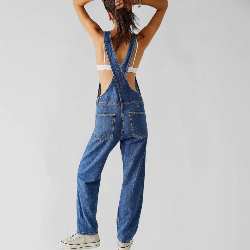Fashionable Blue Jeans Jumpsuit for Women