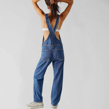 Fashionable Blue Jeans Jumpsuit for Women