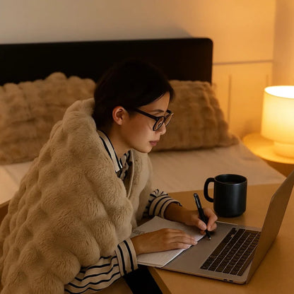 Cozy Plush Throw Blanket with Classic Style