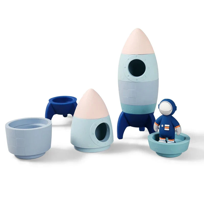 Natural Wood Space Blocks Toy Set - Halri