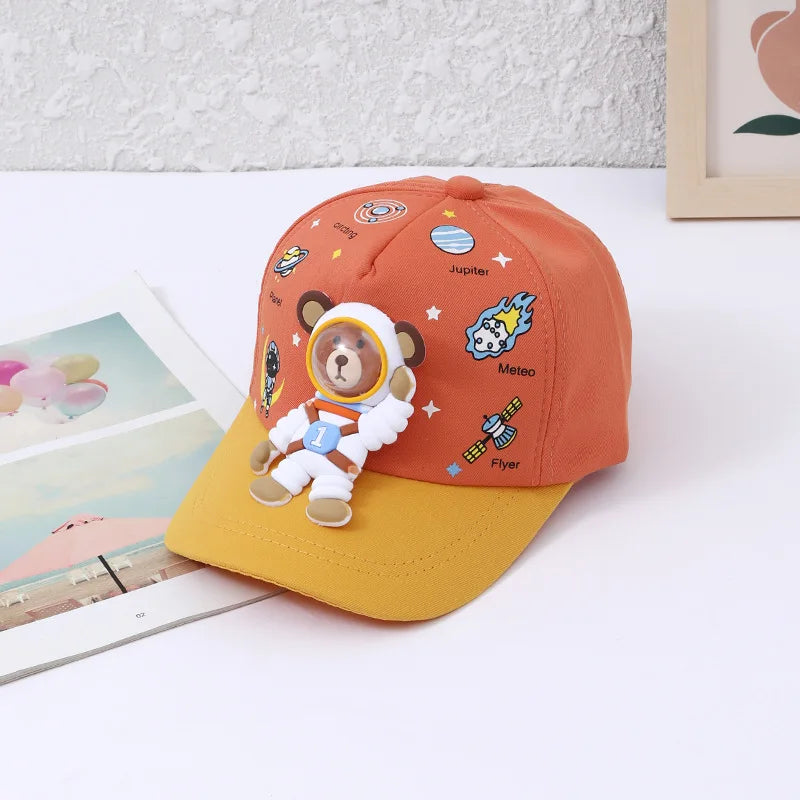 Fun Kids Baseball Cap with Cute Bear Designs