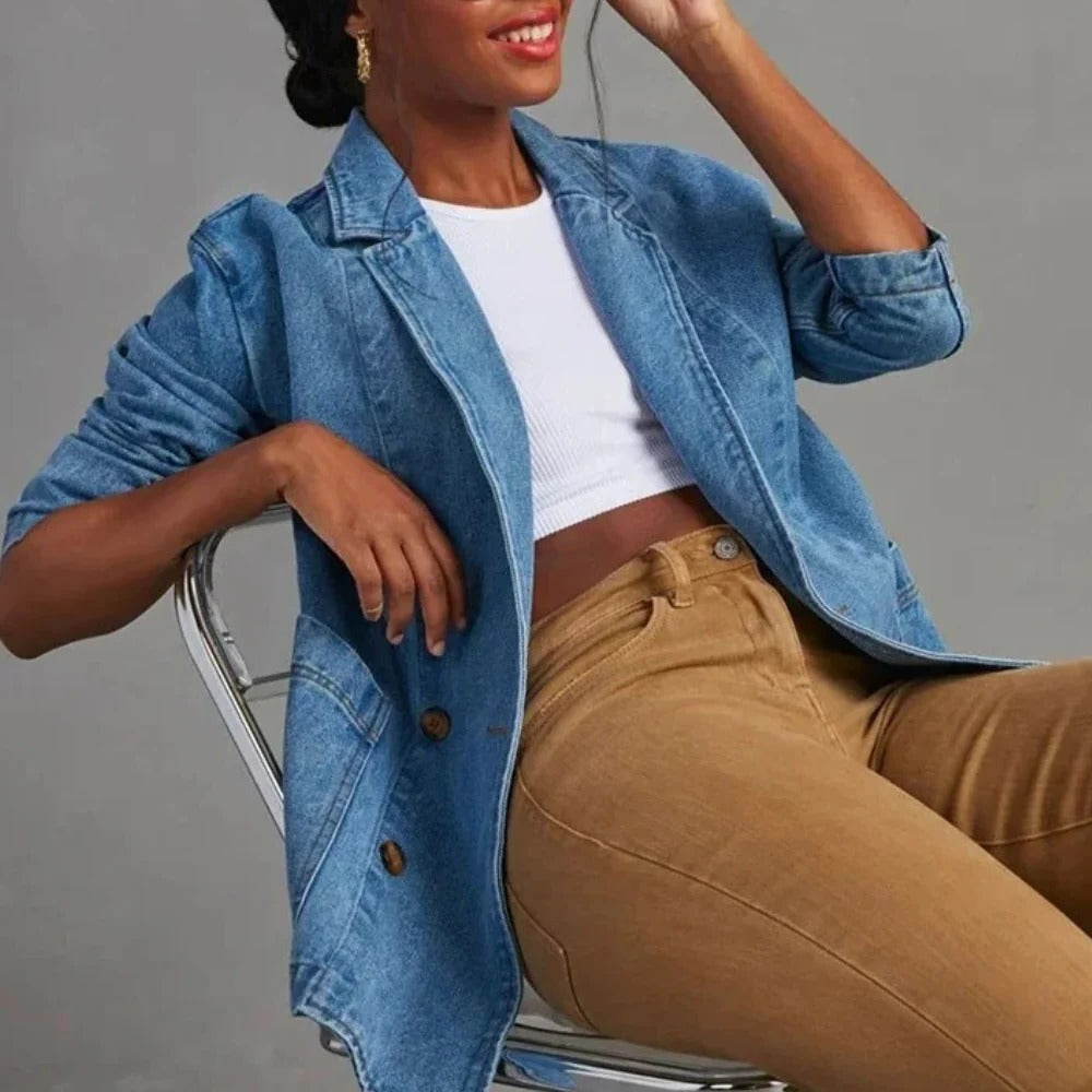 Trendy Women's Slim Fit Jeans Jacket