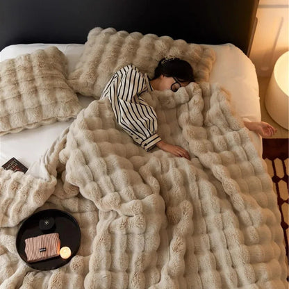 Cozy Plush Throw Blanket with Classic Style