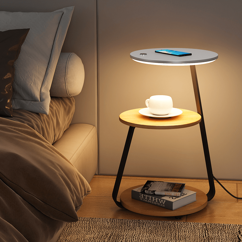 Compact 2-Tier Space Saving Table Lamp