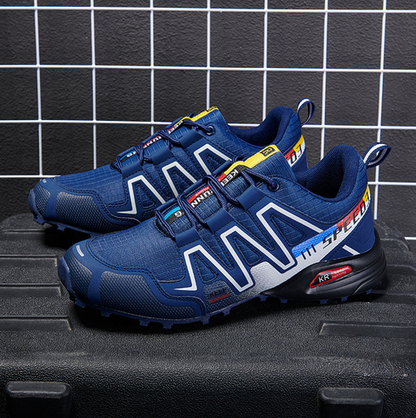 Tough Outdoor Hiking Boots Blue Green