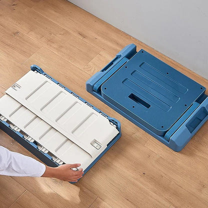 Large Foldable Storage Chest Box with Lid and Bench