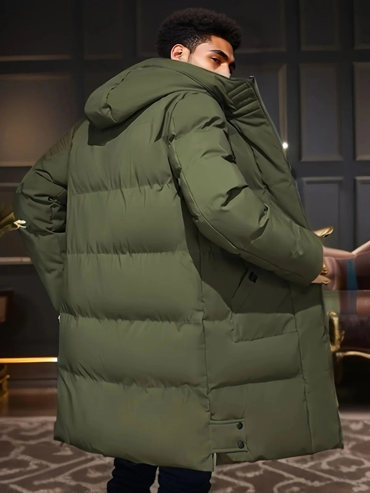 Warm Waterproof Mens Parka Coat