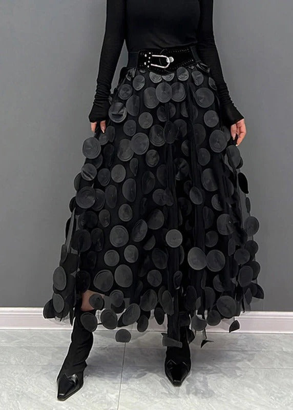 Fashionable Polka Dot Tiered Skirt - Halri