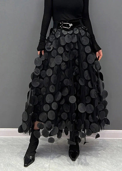 Fashionable Polka Dot Tiered Skirt - Halri