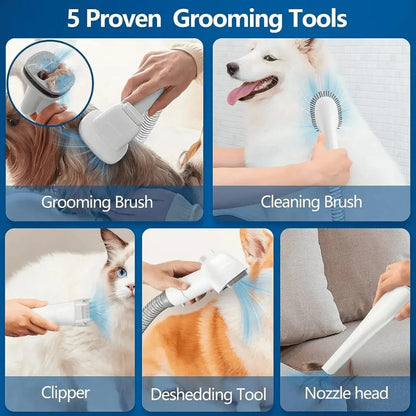 Quiet Pet Grooming Kit with Vacuum & Clippers Set