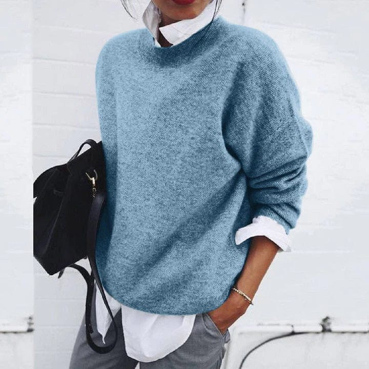 Cozy Luxury Crew Neck Sweater - Halri