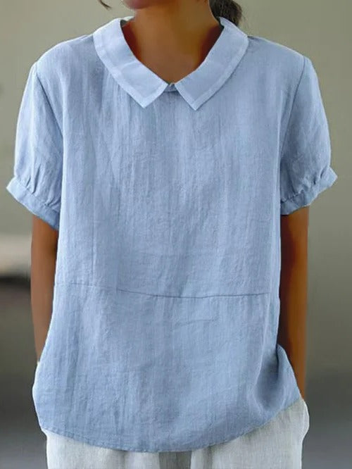 Classic Natural Fiber Women's Blouse - Halri