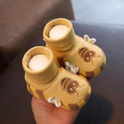 Cozy Kids Slippers with Grip Soles and Fun Animal Faces