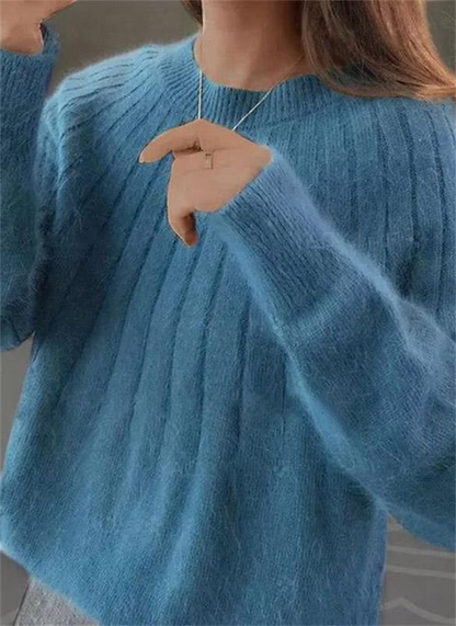 Cozy Women's Cashmere Crew Neck Sweater - Halri