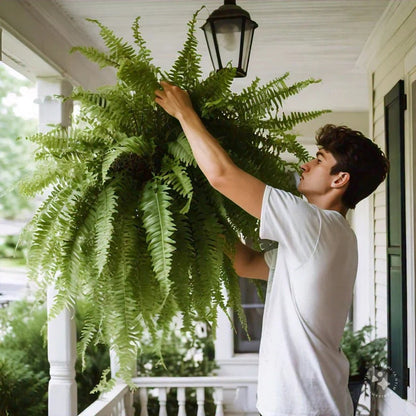 Durable Outdoor Realistic Artificial Boston Fern Plant - Halri
