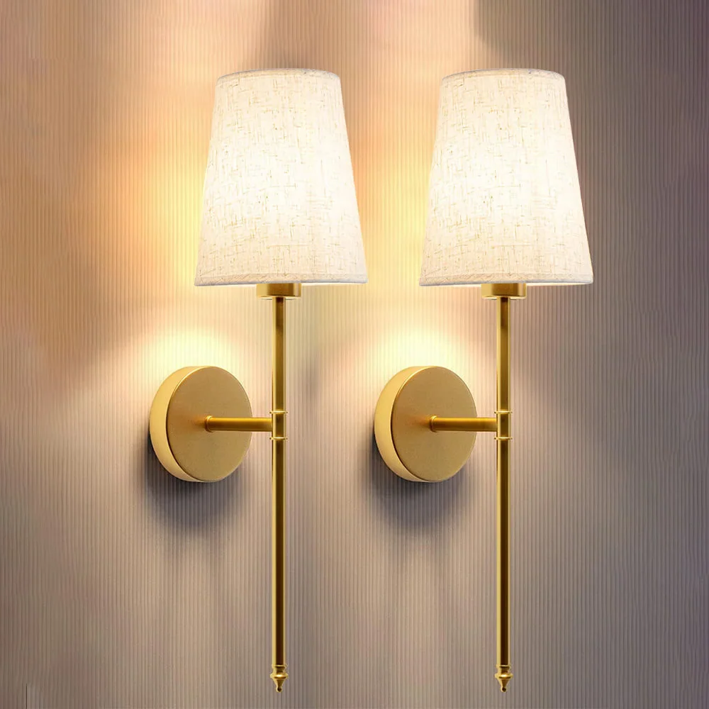 Soft Textile LED Wall Lamp Set with Free Bulbs - Befez