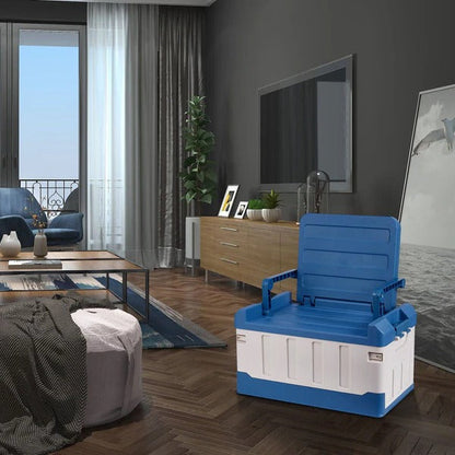 Large Foldable Storage Chest Box with Lid and Bench