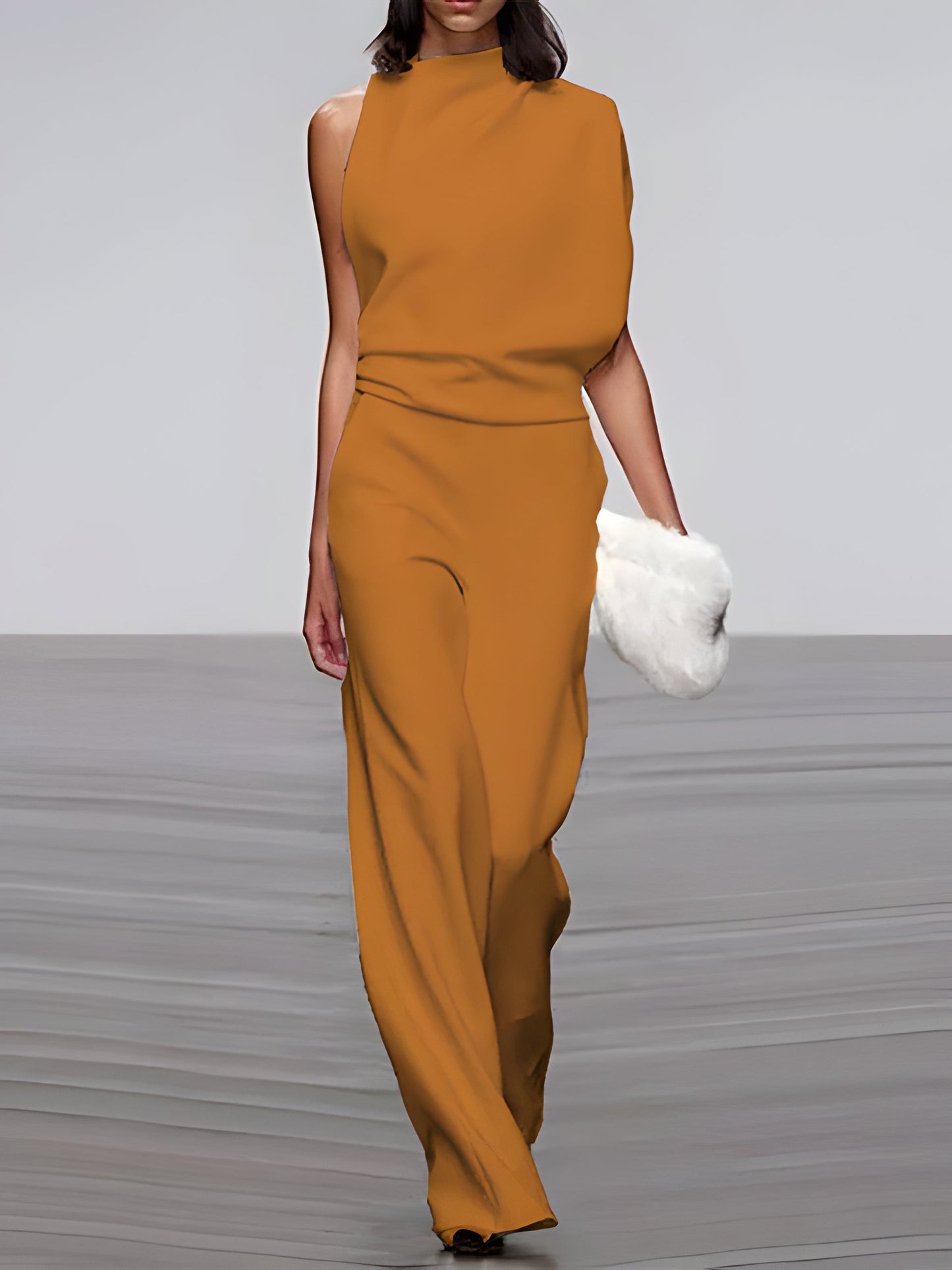 Women's Sleeveless Wide Leg Jumpsuit