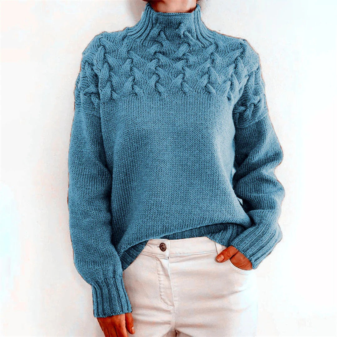 Soft Women's Crew Neck Knit Sweater - Halri
