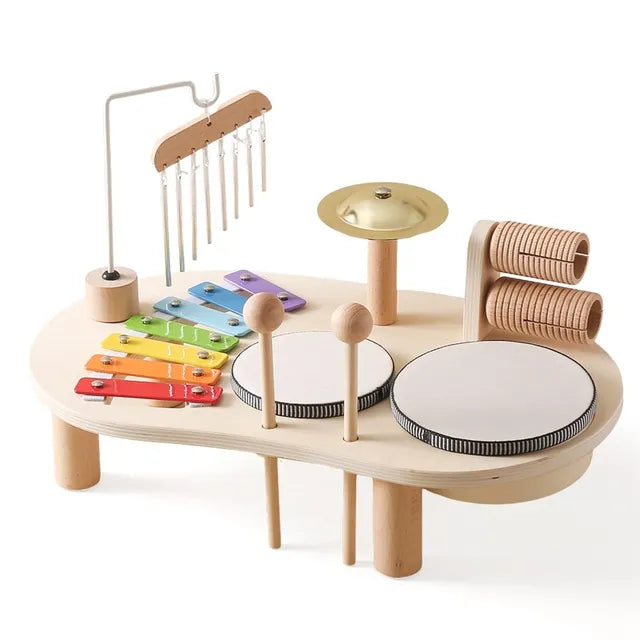 Kids Wooden Music Center Table Set - Halri