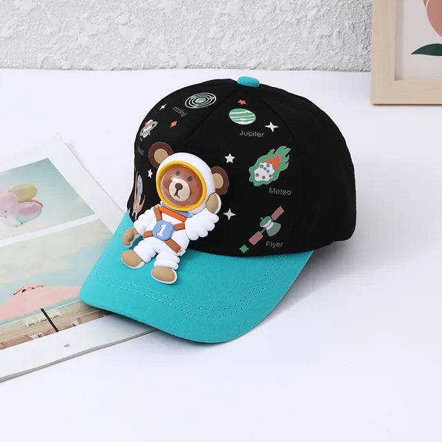 Fun Kids Baseball Cap with Cute Bear Designs