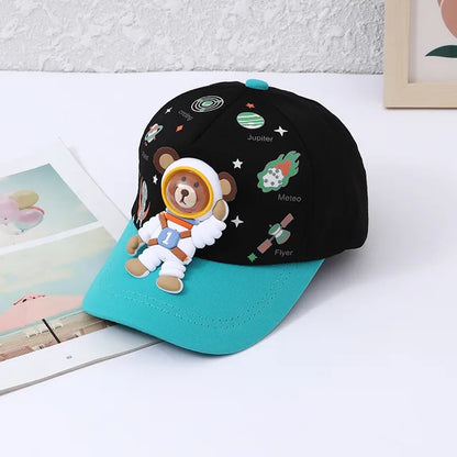 Fun Kids Baseball Cap with Cute Bear Designs