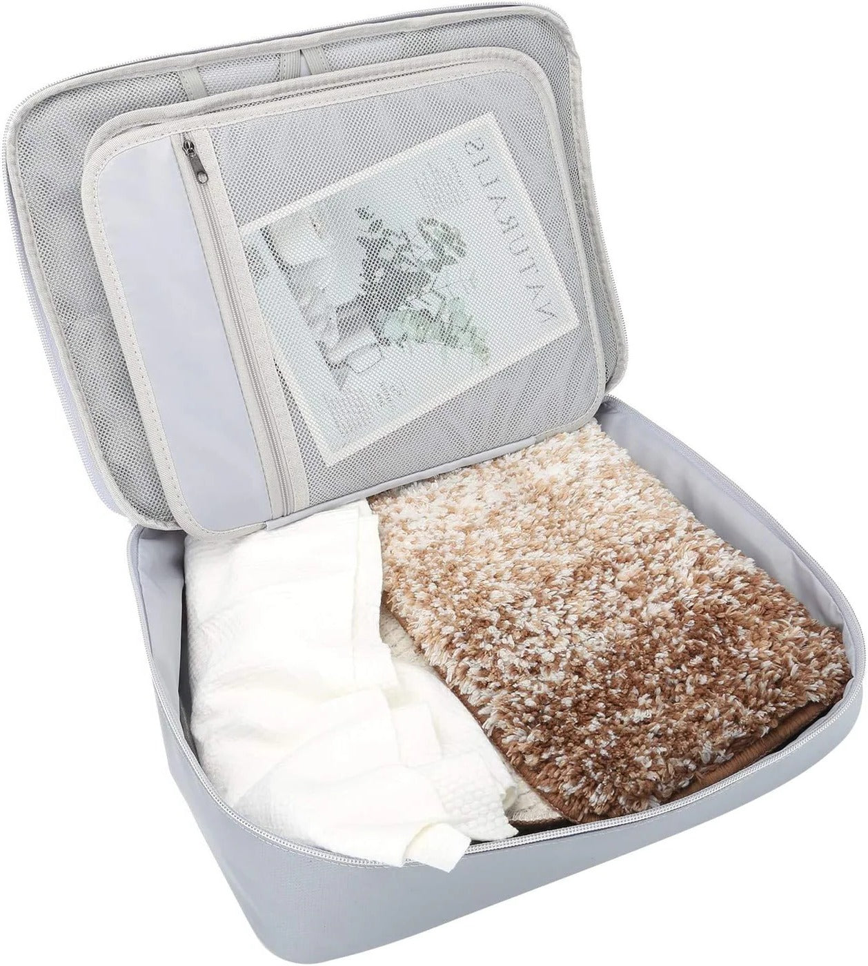 Secure Travel File Bag with Zipper Pocket Organizer