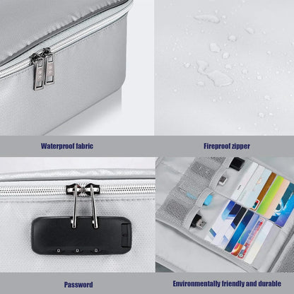 Secure Travel File Bag with Zipper Pocket Organizer