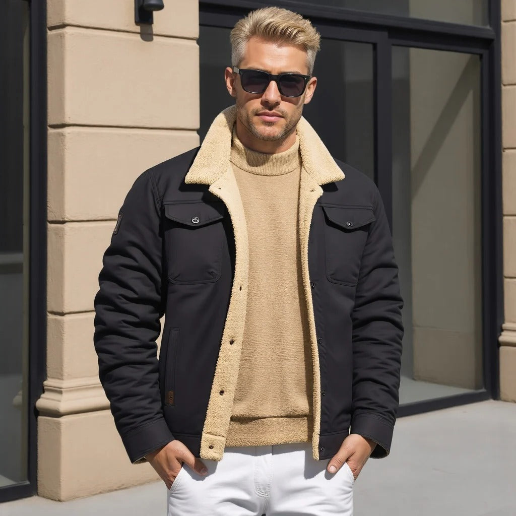 Classic Mens Leather Flight Jacket