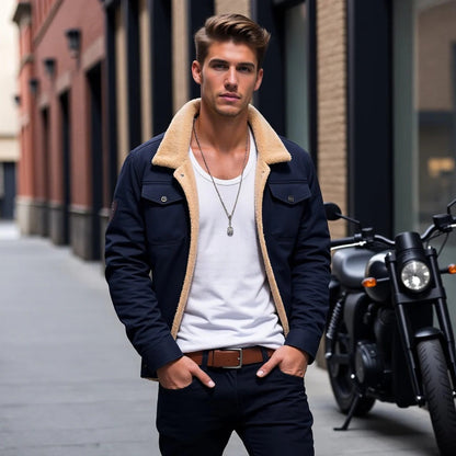 Classic Mens Leather Flight Jacket