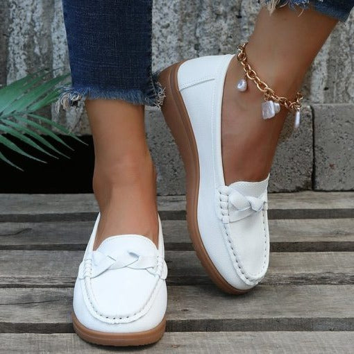 Comfortable Genuine Leather Slip On Loafers Shoes