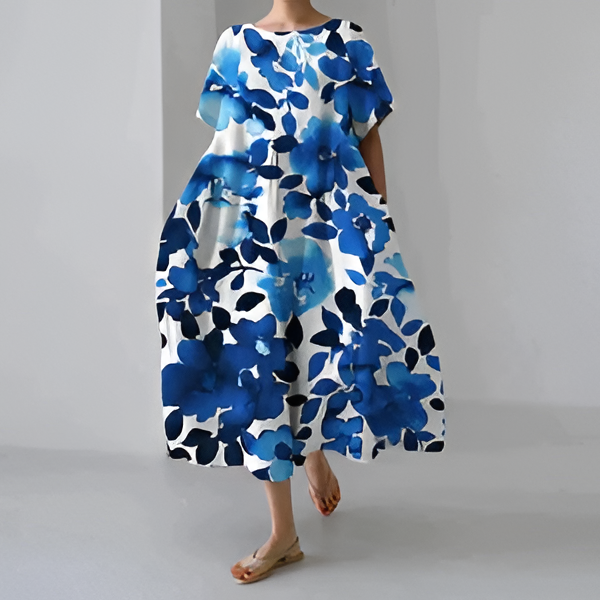 Stylish Floral Print Women's Dress